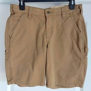 NWT 6 Carhartt Crawford Rugged Flex Original Fit Tan Canvas Work Shorts NEW
